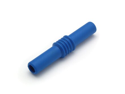 Connectors for 4mm test leads, 19A, unit 10 pieces, color blue