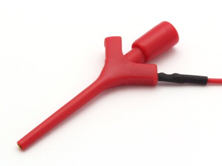 Klemmprüfspitze Mini-Clip, Farbe rot
