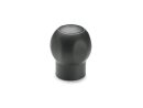 Impugnatura a sfera Softline, nero-grigio, diametro 43mm, M10