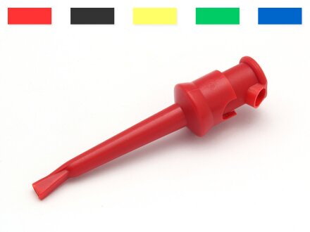 Sonda de prueba de pinza, longitud 55 mm, cargable hasta 10 A, PU 10 piezas, color seleccionable