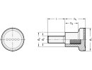 Tornillo de pomo estriado ELESA, diámetro 25 mm, M6, 25 mm