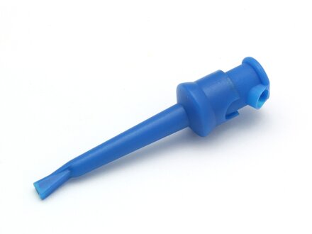 Testvoeler met klem, lengte 55 mm, belastbaar tot 10A, VE 10 stuks, kleur blauw
