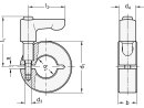Anello di regolazione in acciaio, con intaglio, con leva di serraggio, diametro interno 25mm
