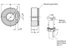 Anello di regolazione in acciaio inossidabile, scanalato, con smorzamento, diametro interno 12 mm