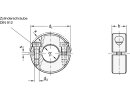 Anillo de ajuste de aluminio, dividido, diámetro interior 10 mm