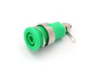 Safety built-in socket, screw connection, color green