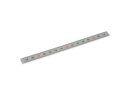 Stainless steel scale 200mm long, numbers vertically, zero center