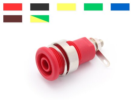 Safety built-in socket, screw connection, unit 10 pieces, color selectable