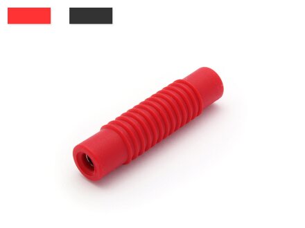 Connector for 4mm test leads, 24A, color selectable