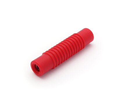 Connectors for 4mm test leads, 24A, unit 10 pieces, color red