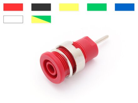 Toma de seguridad incorporada, contacto de soldadura para placas de circuito impreso, PU 10 piezas, se puede seleccionar el color