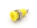 Safety built-in socket, flat plug 6mm, Color Yellow