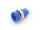 Sicherheits-Einbaubuchse, Flachstecker 6mm, VPE 10 Stück, Farbe blau
