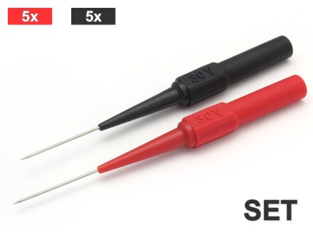 Probes super fine, 10 pieces in a set (5 x 5 x red and black)