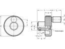 ELESA adjustment wheel 100mm Ø, with rotating cylinder knob, 10mm bore (H9)
