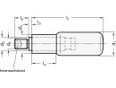 Draaibare cilindrische handgreep, kunststof, diameter 24 mm, M8