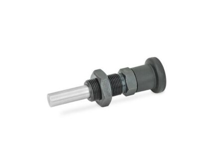 Detachable plunger, with and without rest stop GN817.8-7-9-BK-ST