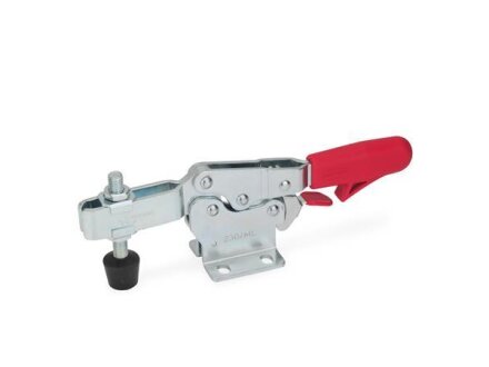 Toggle clamp clamping lever horizontal, with locking, with horizontal foot GN820.3-230-MLC