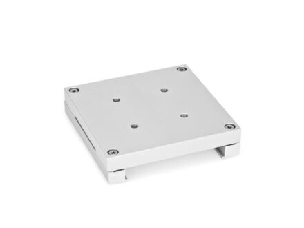 Mounted plate 105mm L, f. Reinforced slide 80mm B., with mounting hole for rotary adjuster