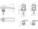 Edelstahl-Exzenterspanner, 82mm lang, Auflagescheibe starr, 40mm M8 Schraube