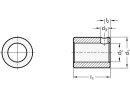 Casquillo reductor de acero inoxidable para indicador de posición, 14 mm en el exterior, 10 mm en el interior, 20 mm de largo