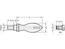Draaibare kogelgreep, staal, diameter 20 mm, cilindrische stift