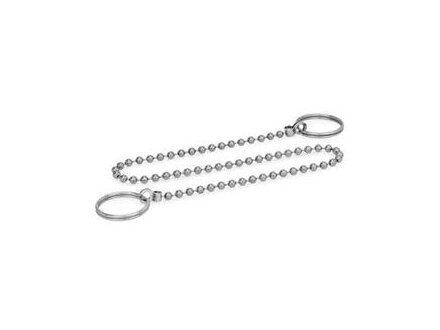 STAINLESS STEEL BALL CHAIN WITH 2 KEY RINGS