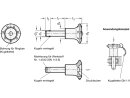 Kugelsperrbolzen aus Edelstahl mit Knopf, Ausführung wählbar
