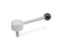 Adjustable stainless steel flat clamping lever, design selectable
