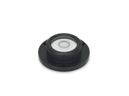 Circular level with flange for mounting or inlets, exemplary selectable