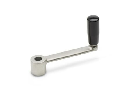 Stainless steel cylinder with a rotatable crank handle, exemplary selectable
