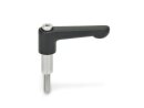 adjustable clamping lever for adjusting ring, exemplary...