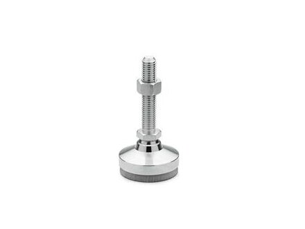 ARTICULATED FOOT WITH SCREW, VIBRATION DAMPING