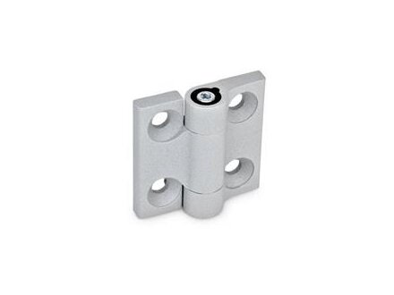 HINGE, WITH ADJUSTABLE FRICTION, SILVER