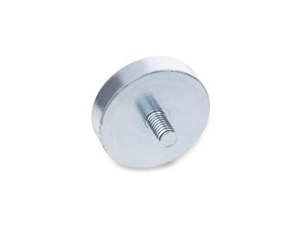 HOLDING MAGNET, DISC SHAPE WITH THREADED PIN