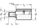 Draaibare cilinderhandgreep met roestvrijstalen draadbouten, ontwerp naar keuze