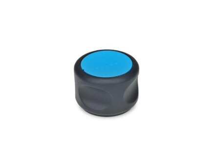 Botón giratorio Softline, casquillo de acero inoxidable, varios colores, diseño seleccionable