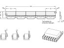 Lateral guide for roller rails, design selectable
