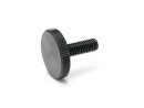 Flat knurled screw, design selectable