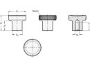 Manopola / manopola zigrinata, design selezionabile