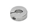 Stainless steel collar, slotted, with damping, exemplary selectable