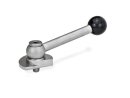 Stainless steel clamping bar, left-handed or right-handed, clamping upward exemplary selectable