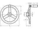 Stainless steel handwheel execution selectable
