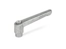 adjustable clamping levers, stainless steel, with...