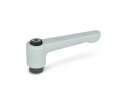 Adjustable clamping lever straight, with hole