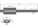 Lineair rail aluminium composiet LSV 4-18 496 mm