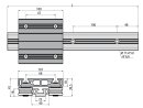 Guida lineare in alluminio LSA 16-52 696mm
