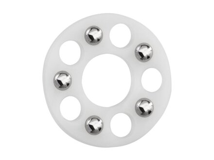 xiros® thrust washer, SL, xirodur B180, stainless steel balls, Slim Line