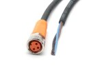 Cable de sensor de 5 m PUR M8 de 3 pines, IP69k, recto