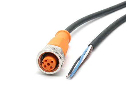 Cable de sensor de 10 m PUR M12 de 4 pines, IP69k, recto